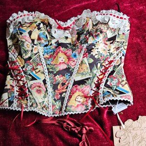 LACEMADE NWT CUBBY BEARS ADORABLE CORSET strong boning.bosom lifting